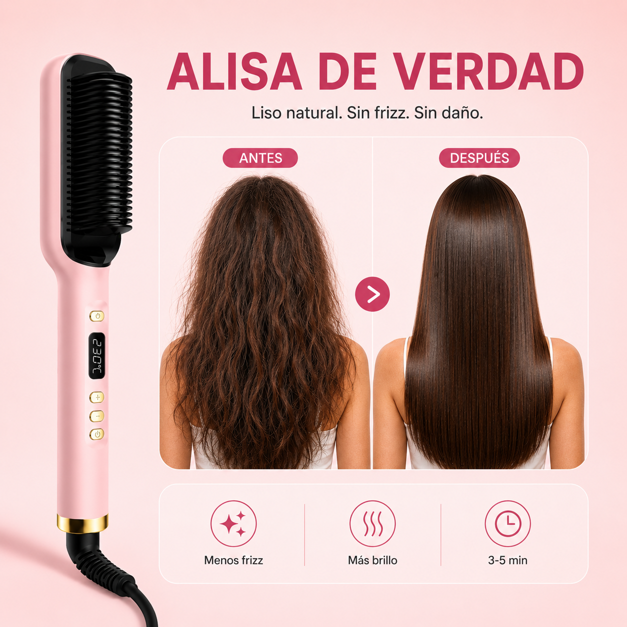 Cepillo Alisador Antifrizz Daital™