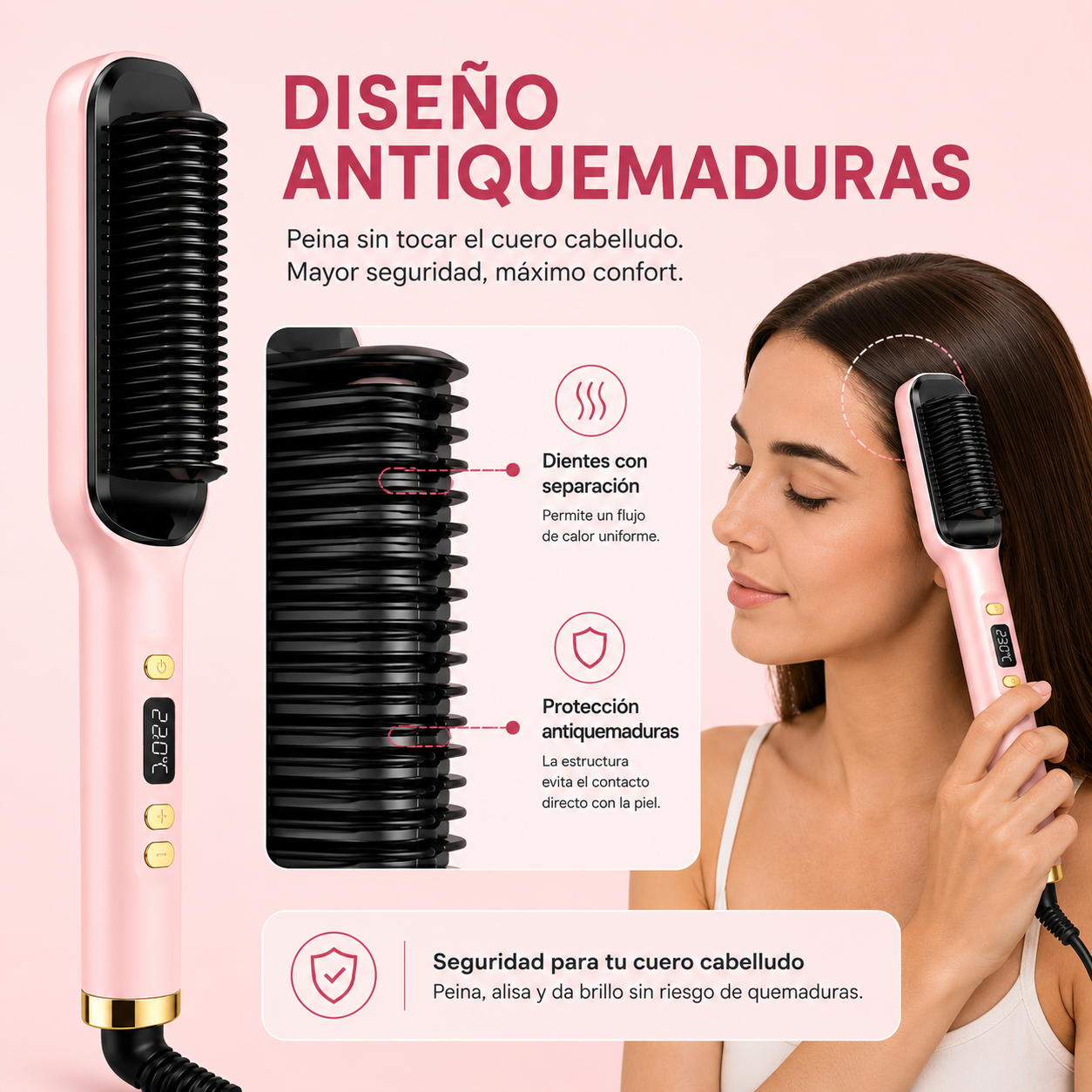 Cepillo Alisador Antifrizz Daital™
