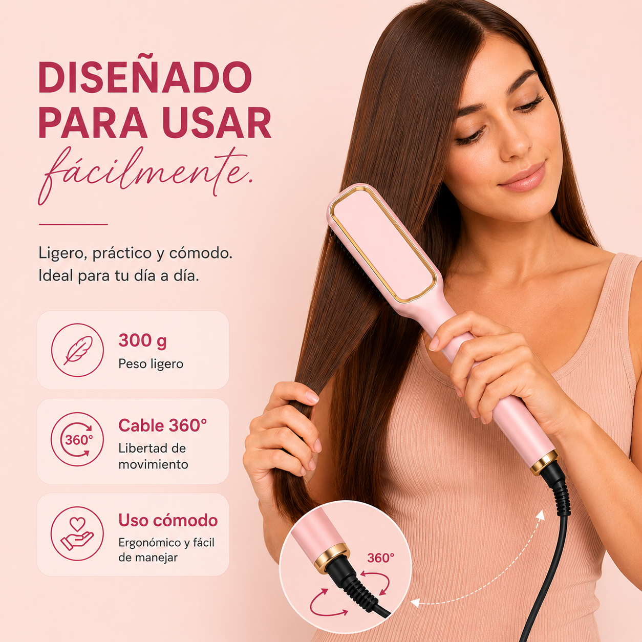 Cepillo Alisador Antifrizz Daital™